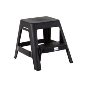 Marchepied 2 marches noir en résine de synthèse PP hauteur 42cm encombrement 47x44cm charge maximale 150kg - NOVAP - 680290