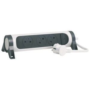 Multiprise confort avec bloc rotatif de 3 prises 2P+T avec rallonge de 1,5 mètres - Legrand - 361901