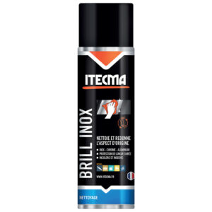 Nettoyant polish alimentaires Inox Brill Inox aérosol de 650 ml brut/ 400 ml net - ITECMA - 614671