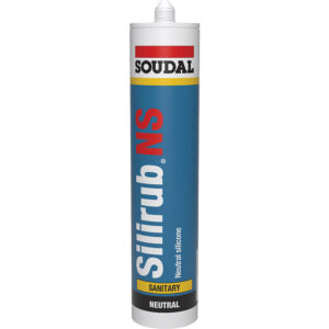 Mastic sanitaire neutre Silirub NS label Ianesco translucide cartouche de 300ml - SOUDAL - 680115