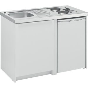 Cuisinette complète L120 cm avec évier inox 18/10 domino électrique x2 - MODERNA - 646074