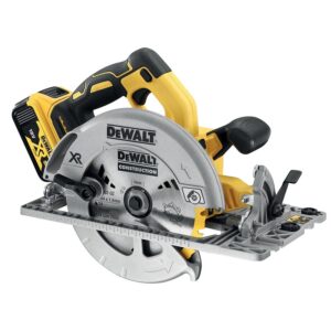 Scie circulaire XR 18V 5Ah Li-Ion Brushless 184mm compatible rail de guidage - 2 batteries - coffret TSTAK - DEWALT - 158510