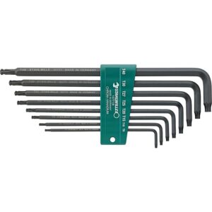Jeu de clés mâles coudées à pointe sphérique Torx 10771/8 - composition T9-T10-T15-T20-T25-T27-T30-T40 - STAHLWILLE - 264308