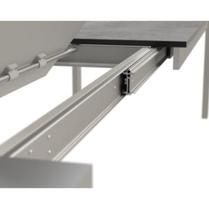 Paire de coulisses de table à ouverture synchronisée ALU 77 avec frein de blocage, L980 mm - 3 allonges de 500 mm - Pöttker - 513038