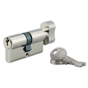 Cylindre double à bouton varié HG5 sur PG pour locaux non sensibles fintion nickelé 3 clés 40 x B30 - THIRARD - 533312