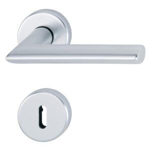Béquille double sur rosaces rondes Stockholm ep 38-47 mm finition argent clé L - HOPPE - 534593