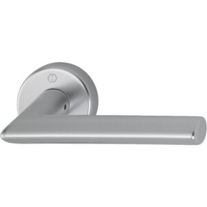 Béquille double sur rosaces rondes Stockholm ep 38-47 mm finition aspect inox bec-de-cane - HOPPE - 534621