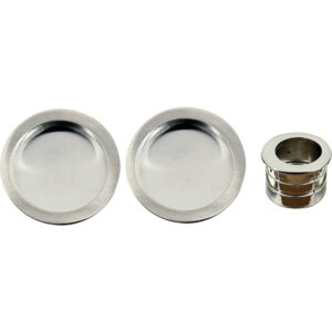 Set de tirage seul pour porte coulissante rosace ronde en zamak chromé mat Siple - LEGALLAIS - 552030