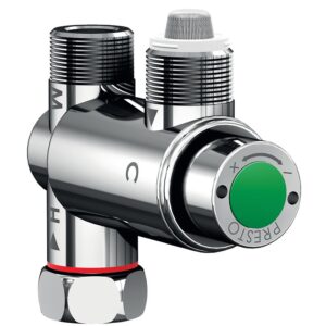 Régulateur thermostatique Minitherm arrivées opposées F 3/8" et M 3/8" - PRESTO - 566303