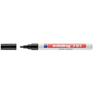 Marqueur peinture pointe ogive, référence 751, diamètre pointe 1-2 mm, coloris noir - EDDING - 636405