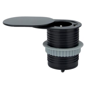 Prise à encastrer Slidy - Ø 60 mm - 1 prise PC 220/240 V + 1 prise USB-A - SYNERCIA - 661426