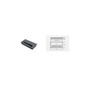 Passe-câble carré 80 x 160 mm finition aluminium - SYNERCIA - 625325