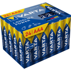 Varta Longlife Power 24 piles alcalines LR03 (AAA) boîte refermable - VARTA - 145331