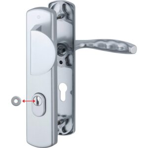 Ensemble palière de sécurité New York porte 37-42 et 47-52 mm clé I coloris argent - HOPPE - 151225