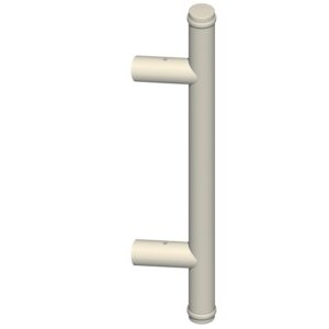 Poignée de porte battante en aluminium DIVA XX, diamètre 35 entraxe 300 mm,hauteur 500 mm coloris noir RAL 9005 percée - LA CROISÉE DS - 551132