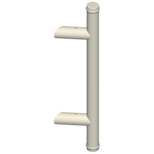 Poignée porte battante aluminium DIVA XXI diamètre 35 entraxe 300mm, incliné 50° hauteur 500mm,noir RAL 9005 percée - LA CROISÉE DS - 551153