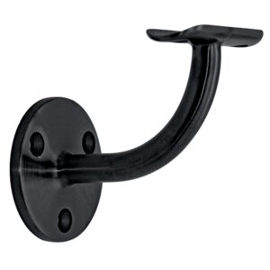 Supports standards de main-courante Ø 42,4 mm mural 3 trous fraisés en inox 316 finition noir anthracite Dark par 2 - Design Production - 158680