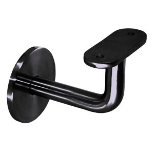 Supports invisibles de main-courante plate mural fixation M8 en inox 316 finition noir anthracite Dark livrés par 2 - Design Production - 158694