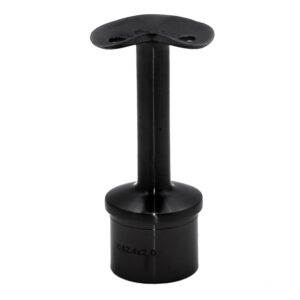 Supports de main-courante Ø 42,4 mm 90° fixes ronds pour poteau rond en inox 316 finition noir anthracite Dark par 2 - Design Production - 158673