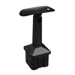 Supports main courante droits orientables pour poteaux Ø 42,4 mm en inox 316 finition noir anthracite Dark par 2 - Design Production - 159093