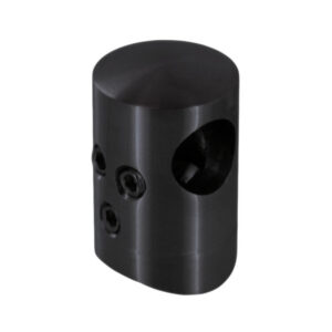 Supports transversaux de liaison pour barre de Ø 12 mm pour poteau Ø42,4 mm en inox 316 noir anthracite Dark par 10 - Design Production - 158841