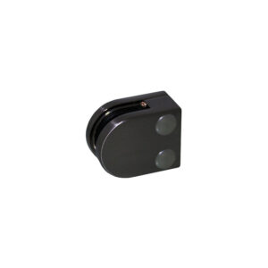 Pinces à verre pour garde-corps - modèle 00 - demi-rondes 40x50 mm en inox 316 finition noir anthracite noir Dark par 4 - Design Production - 158596