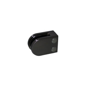 Pinces à verre pour garde-corps - modèle 02 - demi-rondes 45x63 mm en inox 316 finition noir anthracite Dark par 4 - Design Production - 158610