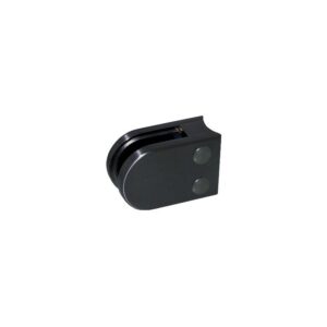Pinces à verre pour garde-corps - modèle 02 - arrondies 45x63 mm en inox 316 finition noir anthracite Dark par 4 - Design Production - 158617