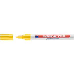 Marqueur peinture pointe ogive, référence 750, diamètre pointe 2-4 mm, coloris jaune - EDDING - 636363