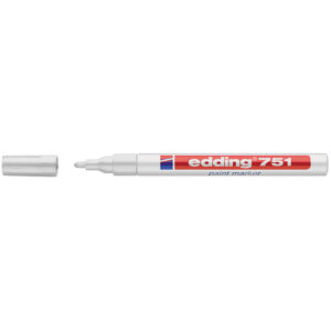 Marqueur peinture pointe ogive, référence 751, diamètre pointe 1-2 mm, coloris blanc - EDDING - 636398
