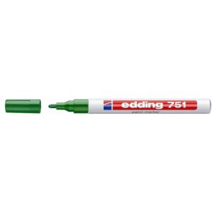 Marqueur peinture pointe ogive, référence 751, diamètre pointe 1-2 mm, coloris vert - EDDING - 636419