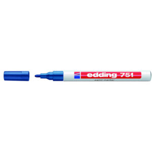 Marqueur peinture pointe ogive, référence 751, diamètre pointe 1-2 mm, coloris bleu - EDDING - 636426