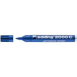 Marqueurs permanent à pointe ogive E-2000C bleue sachet de 10 - EDDING - 588171