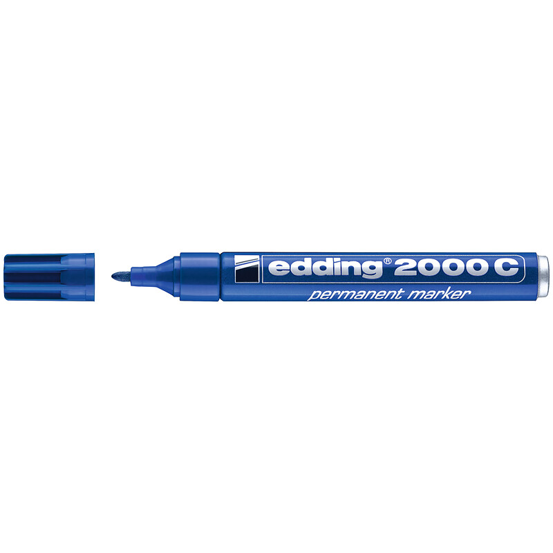 Marqueurs permanent à pointe ogive E-2000C bleue sachet de 10 - EDDING - 588171