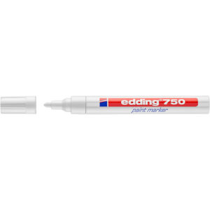 Marqueur peinture pointe ogive, référence 750, diamètre pointe 2-4 mm, coloris blanc - EDDING - 636328