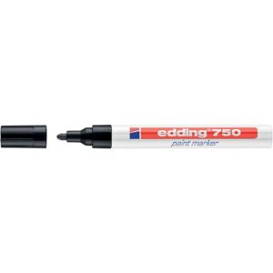 Marqueur peinture pointe ogive, référence 750, diamètre pointe 2-4 mm, coloris noir - EDDING - 636335