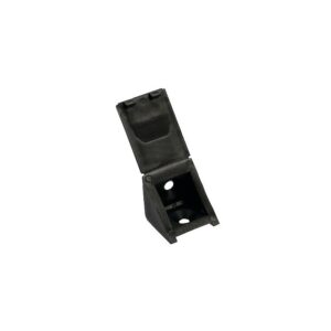 Taquets équerre simple à 2 trous STORO - avec couvercle intégré - 24 x 23 x 23 mm - noir - par 100 - LEGALLAIS - 179001