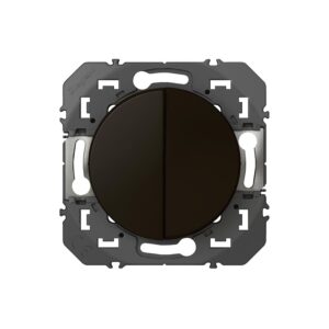Poussoir double dooxie 6 A 250 V noir - Legrand - 193323