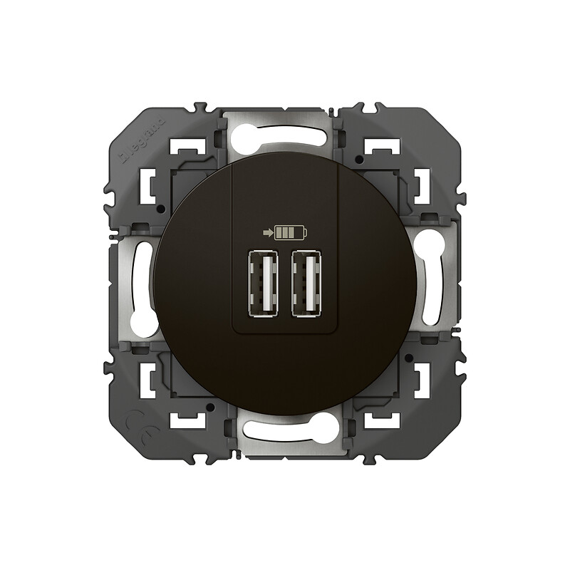 Double chargeur USB Type A + Type C dooxie noir - Legrand - 193428 – Image 5