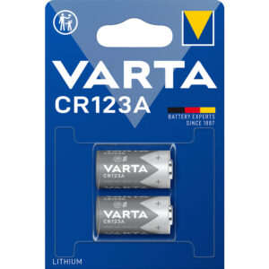 Pile Lithium Varta 3V CR123A (1430 mAh) - lot de 2 - VARTA - 285198