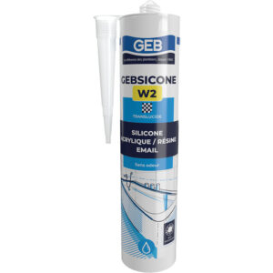 Mastic sanitaire silicone neutre Gebsicone W2 Translucide cartouche de 310 ml - GEB - 793056