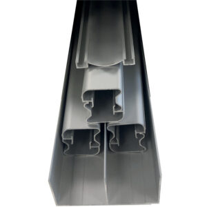 Ferrures PALMA pour portes de meubles, longueur 3 m, 3 vantaux, charge 80 kg, finition argent - LEGALLAIS - 557638