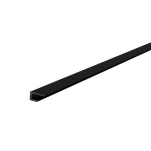 Profil de finition alu en U, 1220 mm x 3 mm, finition noir - NORDLINGER - 588214