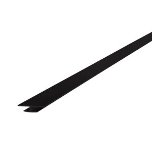 Profil de jonction bord à bord alu en H, 1220 mm x 3 mm, finition noir - NORDLINGER - 588221