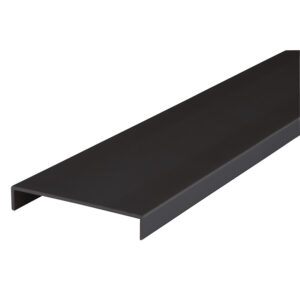 Nez de cloison en aluminium, largeur intérieure 74 mm, longueur 2600 mm, finition noir - NORDLINGER - 588249