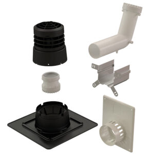 Kit Condensation 2 en 1 B22p-B23p Chemilux Ø 80/125-80 mm noir pour installation en entrée murale ou plafond - UBBINK - 125925