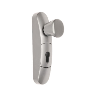 Bouton verrouillable débrayable pour serrure anti panique Fluid coloris gris aluminium - JPM - 549998