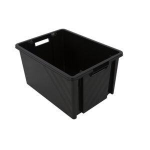 Bac gerbable et emboitable en polypropylène Novabac 54l noir - NOVAP - 688111