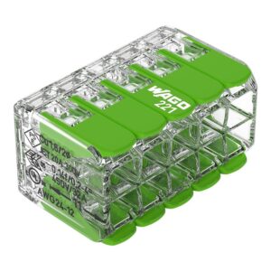 Mini borne type 221 Green 10x4 mm² boîte de 15 pièces - Wago - 103402