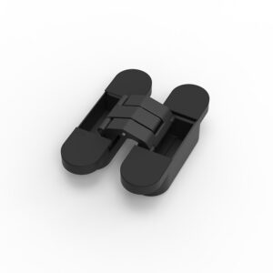 Paumelle technique invisible Tyo - charge 60/80 kg - par carton de 3 - zamak - finition noir mat RAL 9005 - ARGENTA - 663925